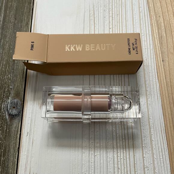 KKW Beauty Pink 6 Creme Lipstick Warm Plum Pink Tone NEW NIB Discontinued - Picture 7 of 8